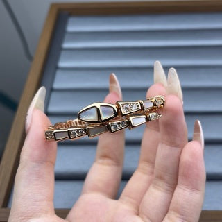 Bvlgari Geometric Crystal Cuff Bracelet – Elegant Luxury Jewelry
