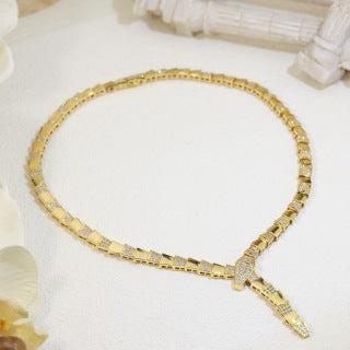 Bvlgari Geometric Link Crystal Necklace – Elegant Luxury Jewelry