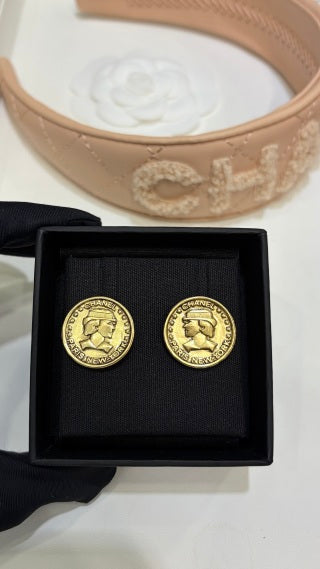Chanel Timeless Vintage Medallion Earrings