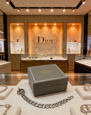 Dior Oblique Woven Chain Link Bracelet