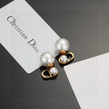 Dior Liora Pearl Orbital CD Stud Earrings