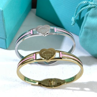 Tiffany Heart Tag Enamel Cuff Bracelet – Colorful Luxury Jewelry